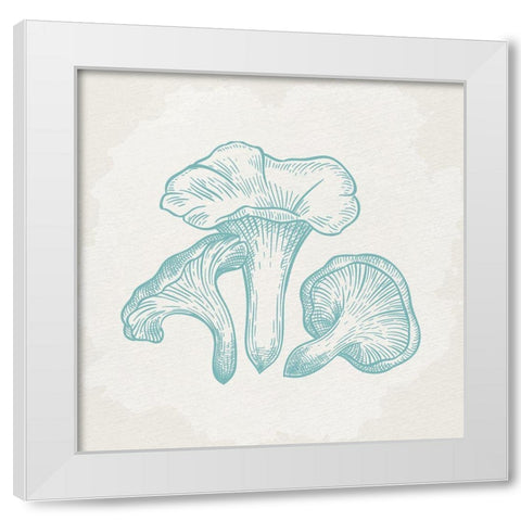 Mushroom Love 1 White Modern Wood Framed Art Print by Allen, Kimberly