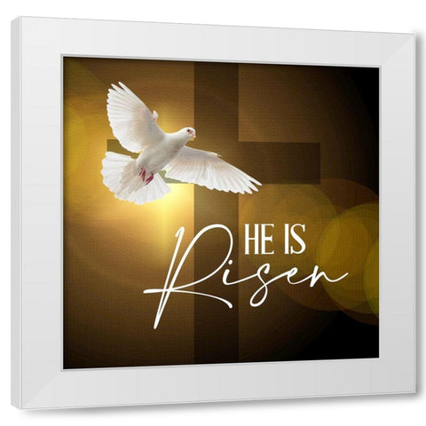 He is Risen White Modern Wood Framed Art Print by Allen, Kimberly