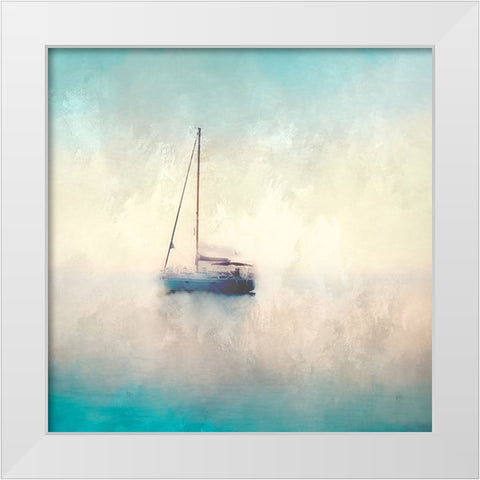 Sunset Sail White Modern Wood Framed Art Print by Allen, Kimberly