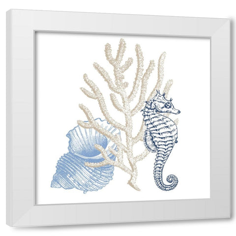 Seaside 3 White Modern Wood Framed Art Print by Allen, Kimberly