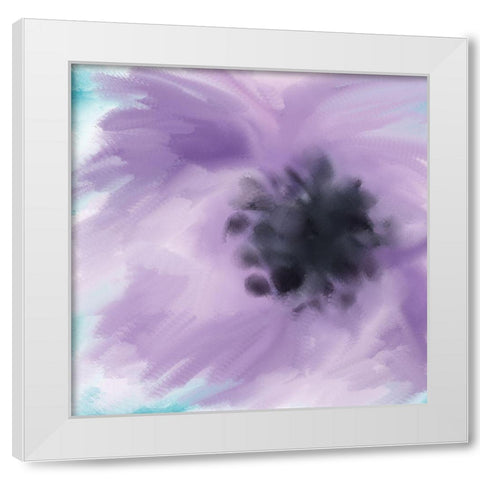 Purple Strokes White Modern Wood Framed Art Print by Allen, Kimberly