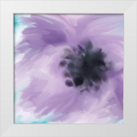 Purple Strokes White Modern Wood Framed Art Print by Allen, Kimberly