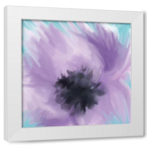 Purple Strokes 2 White Modern Wood Framed Art Print by Allen, Kimberly