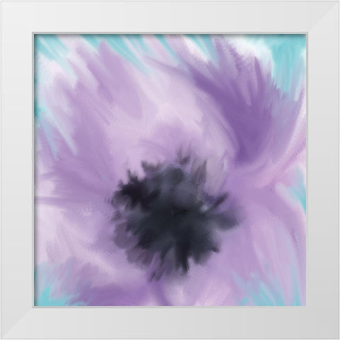 Purple Strokes 2 White Modern Wood Framed Art Print by Allen, Kimberly
