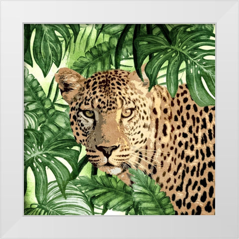 Jungle Eyes 2 White Modern Wood Framed Art Print by Allen, Kimberly