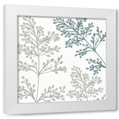 Square Botanical 2 White Modern Wood Framed Art Print by Kimberly, Allen