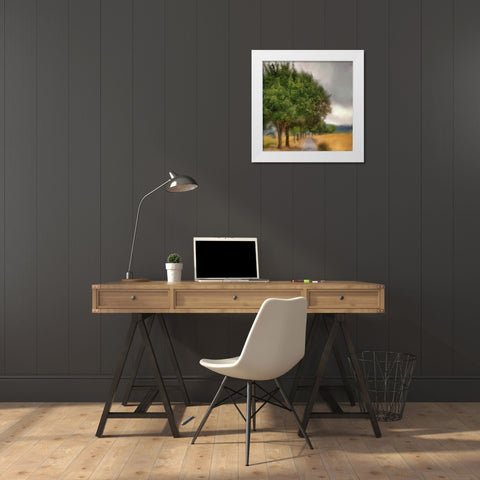 Dusky Sky White Modern Wood Framed Art Print by Allen, Kimberly