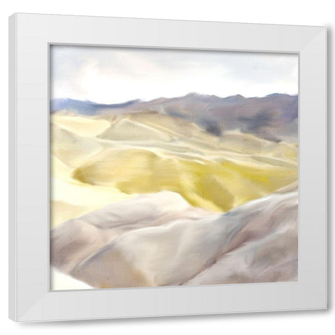 Mountains Gold White Modern Wood Framed Art Print by Allen, Kimberly
