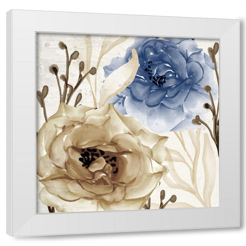 Blue Notes 1 White Modern Wood Framed Art Print by Allen, Kimberly
