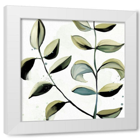 Muted Greens 1 White Modern Wood Framed Art Print by Allen, Kimberly