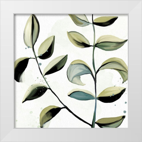 Muted Greens 1 White Modern Wood Framed Art Print by Allen, Kimberly