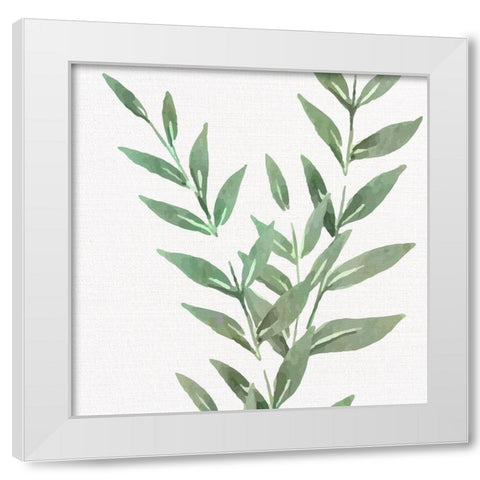 Greens Square 1 White Modern Wood Framed Art Print by Allen, Kimberly