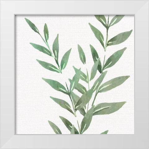 Greens Square 1 White Modern Wood Framed Art Print by Allen, Kimberly