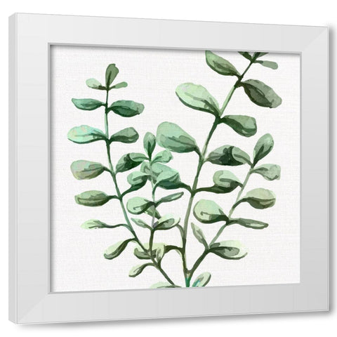Greens Square 2 White Modern Wood Framed Art Print by Allen, Kimberly