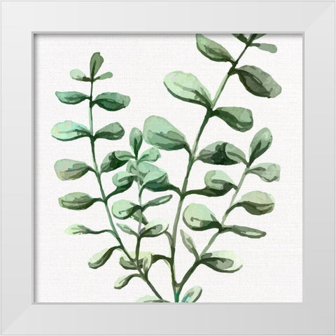 Greens Square 2 White Modern Wood Framed Art Print by Allen, Kimberly