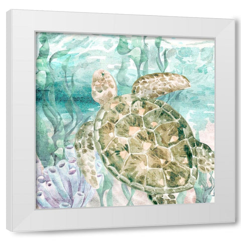 Into the Sea 1 White Modern Wood Framed Art Print by Allen, Kimberly
