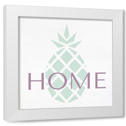 Home Pineapple White Modern Wood Framed Art Print by Allen, Kimberly