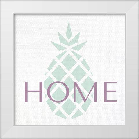 Home Pineapple White Modern Wood Framed Art Print by Allen, Kimberly