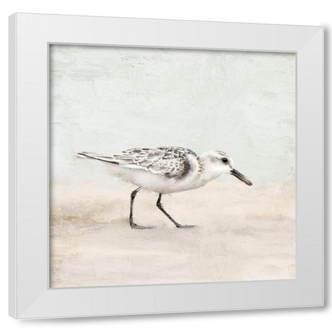 Sandpiper 1 White Modern Wood Framed Art Print by Allen, Kimberly