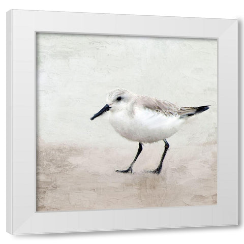 Sandpiper 2 White Modern Wood Framed Art Print by Allen, Kimberly