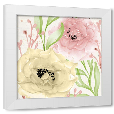 Spring Notes 1 White Modern Wood Framed Art Print by Allen, Kimberly