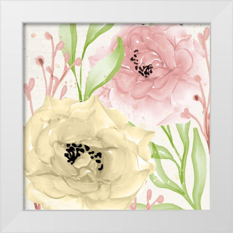 Spring Notes 1 White Modern Wood Framed Art Print by Allen, Kimberly