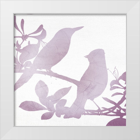 Tweet 2 White Modern Wood Framed Art Print by Allen, Kimberly
