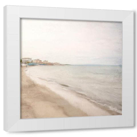 Village On The Coast White Modern Wood Framed Art Print by Allen, Kimberly
