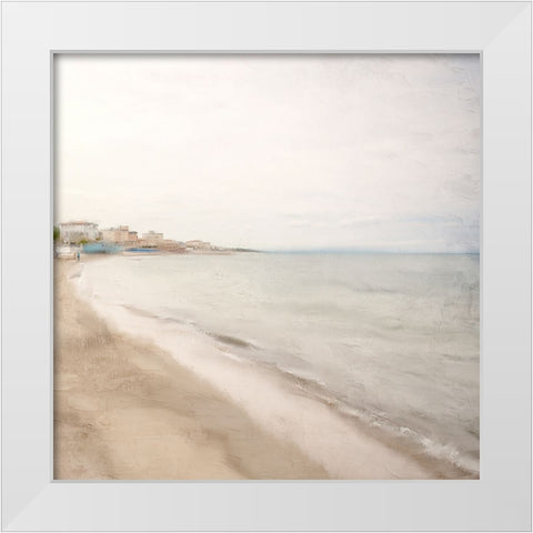 Village On The Coast White Modern Wood Framed Art Print by Allen, Kimberly