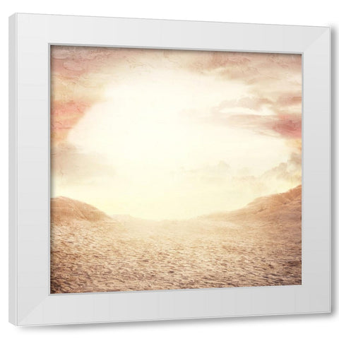 Desert Sunset White Modern Wood Framed Art Print by Allen, Kimberly