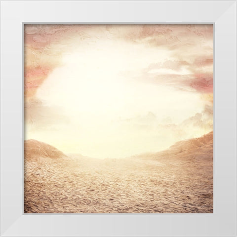 Desert Sunset White Modern Wood Framed Art Print by Allen, Kimberly