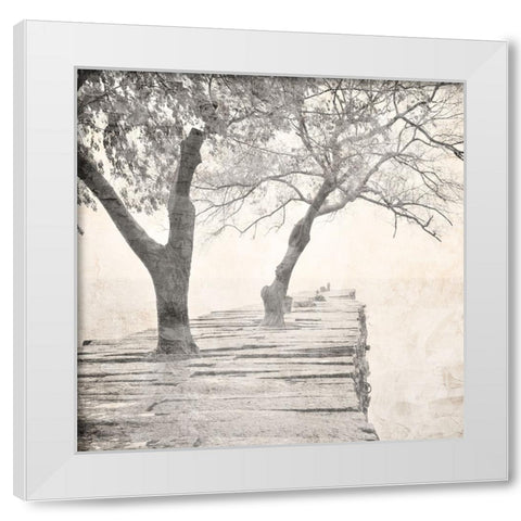 Tree Pier White Modern Wood Framed Art Print by Allen, Kimberly