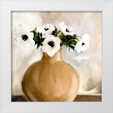 Anemones White Modern Wood Framed Art Print by Allen, Kimberly
