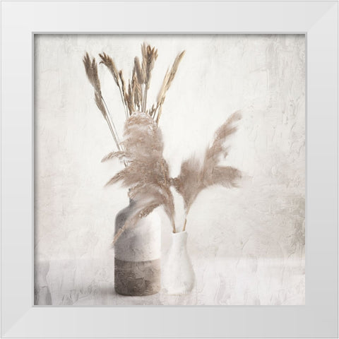 Dried Vases White Modern Wood Framed Art Print by Allen, Kimberly