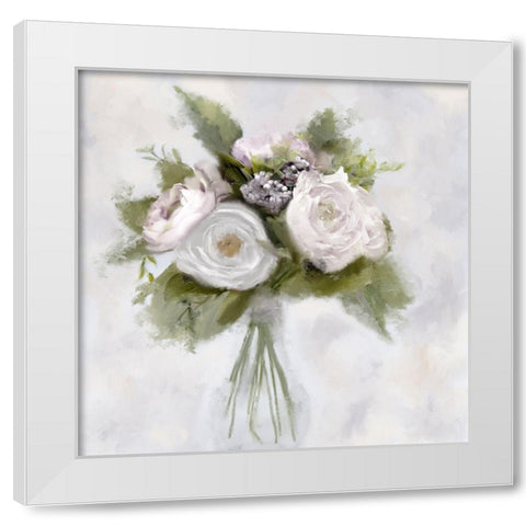 Peonies White Modern Wood Framed Art Print by Allen, Kimberly
