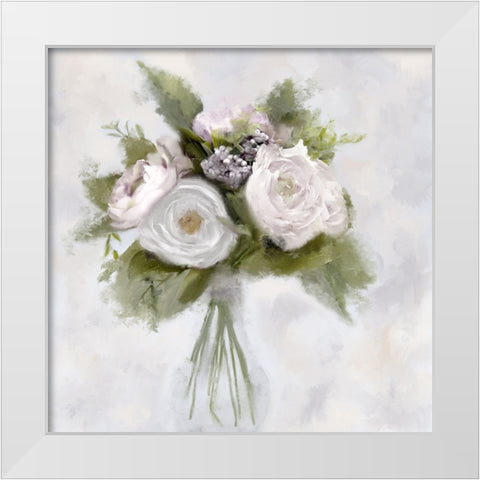 Peonies White Modern Wood Framed Art Print by Allen, Kimberly