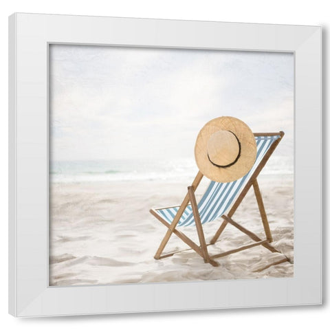 Beach Peace White Modern Wood Framed Art Print by Allen, Kimberly