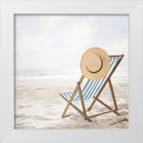 Beach Peace White Modern Wood Framed Art Print by Allen, Kimberly