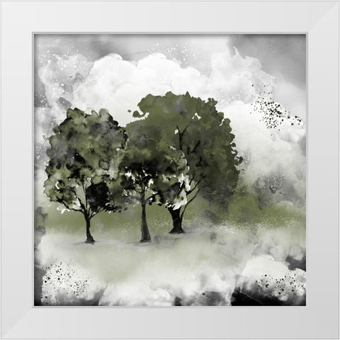 In the Distance White Modern Wood Framed Art Print by Allen, Kimberly