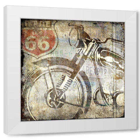 On the Road White Modern Wood Framed Art Print by Allen, Kimberly