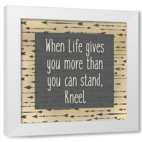Kneel White Modern Wood Framed Art Print by Allen, Kimberly