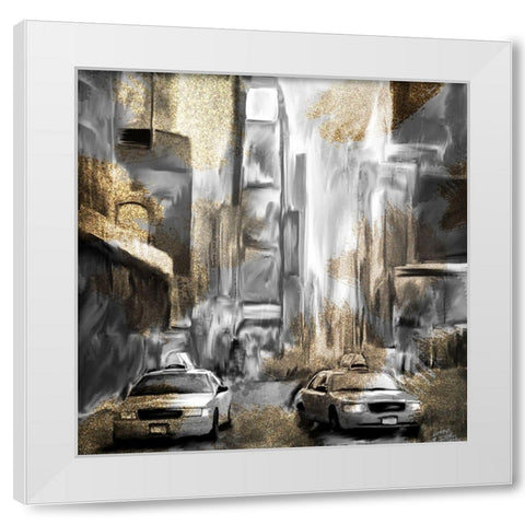 Times Square V2 White Modern Wood Framed Art Print by Allen, Kimberly