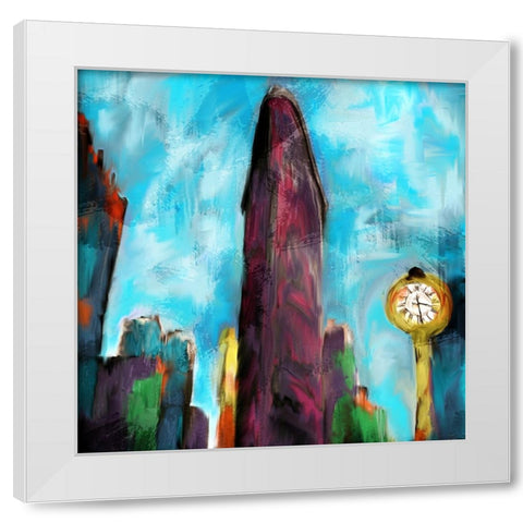 Flatiron New York White Modern Wood Framed Art Print by Allen, Kimberly