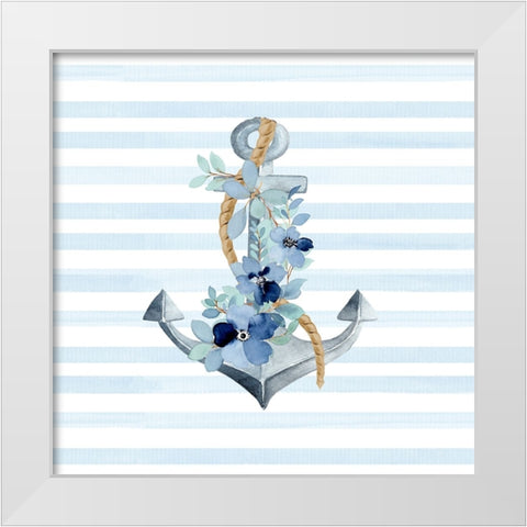 Floral Anchor 2 White Modern Wood Framed Art Print by Allen, Kimberly