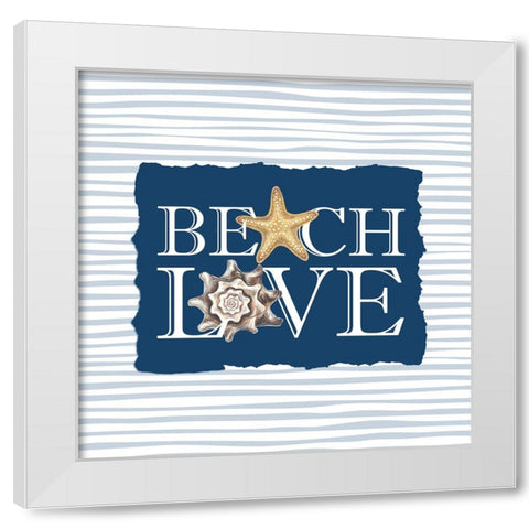 Beach Love White Modern Wood Framed Art Print by Allen, Kimberly