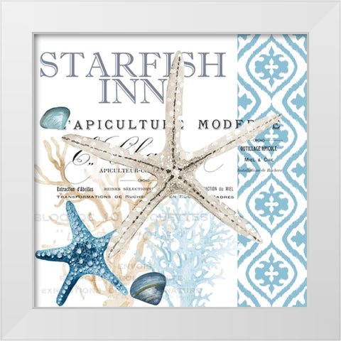 Starfish Tours 2 White Modern Wood Framed Art Print by Allen, Kimberly