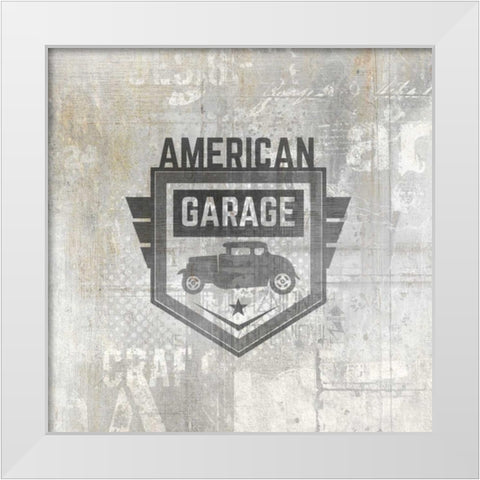 American Garage 1 White Modern Wood Framed Art Print by Allen, Kimberly