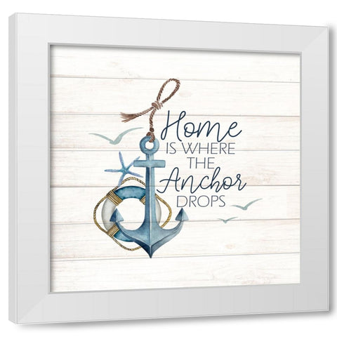 Anchor Home White Modern Wood Framed Art Print by Allen, Kimberly