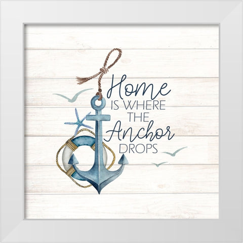 Anchor Home White Modern Wood Framed Art Print by Allen, Kimberly
