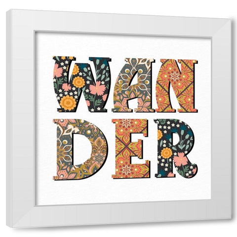 WANDER White Modern Wood Framed Art Print by Allen, Kimberly
